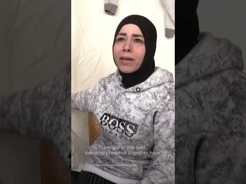 Lebanese families displaced by Israeli bombing find shelter in tents