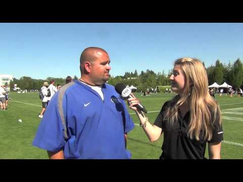 Reporter Gets Nailed On The Sidelines!