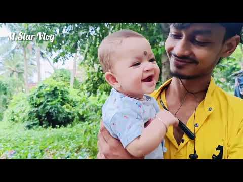 বর্ষার বিকেলে মামা ভাগ্নি ঘুরতে বেরিয়েছে 🫶❤️#borsha #vlog #cutebaby #baby #love