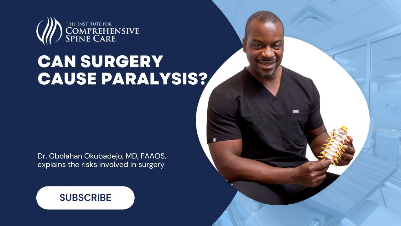 Doctor discussing surgery risks and paralysis.