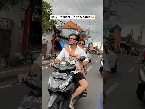 He focuses on destination, she enjoys the journey￼!😛 #tanshi #couplegoals #love #shorts