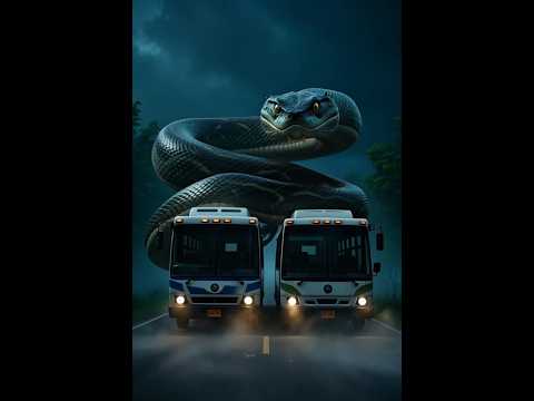 A giant anaconda on two bus#short #shorts #viralvideo #trending#aishorts#aivideo #aiart #herichannel