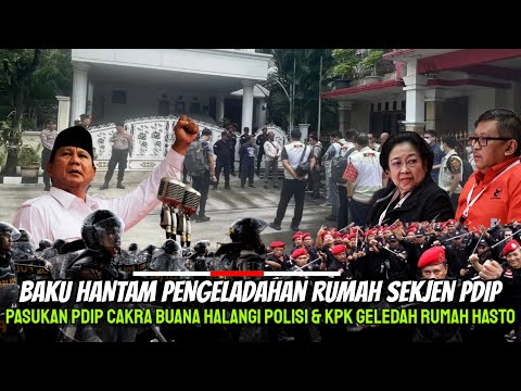 BAKU HANTAM Pengeladahan Rumah Sekjen PDIP! Pasukan PDIP Halangi Polri & KPK Geledah Rumah Hasto!