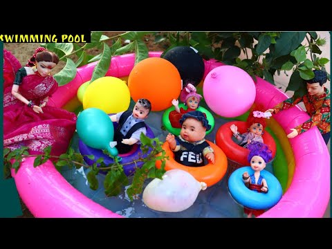 Barbie Doll All Day Routine In Indian Village / Radha Ki Kahani /Barbie doll  bedtime story swimpool