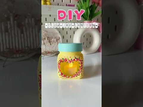 DIY Painting on Glass Jar | Easy Home Decor 🏮💫✨  #diy #homedecor #handmade #viralshorts #ytshorts