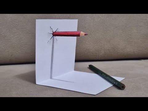 3d drawing on paper for beginner easy