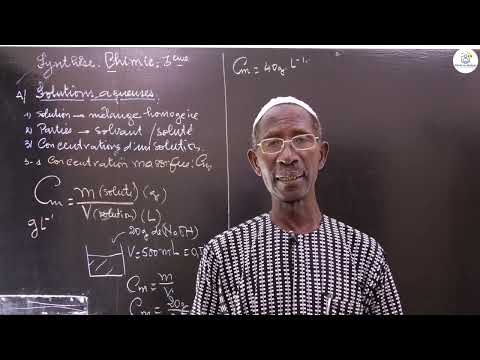 Cours - Troisième - PC: Chimie / Synthèse de cours sur les Solutions Aqueuses / M. Ndiaye