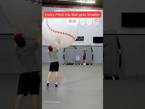 Every Pitch the Baseball Gets Smaller