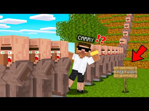 I Got Stuck in a Long Villager Queue in Minecraft..