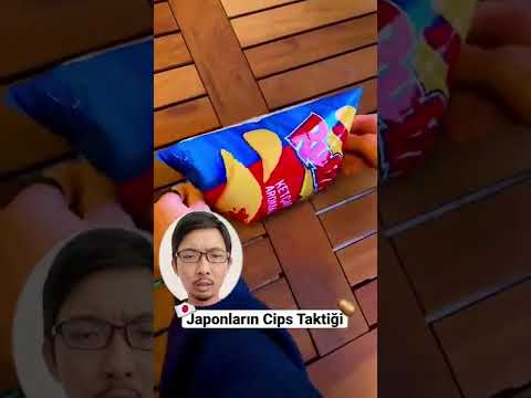 JAPONLAR CİPS PAKETLERİNİ BÖYLE AÇIYORMUŞ!