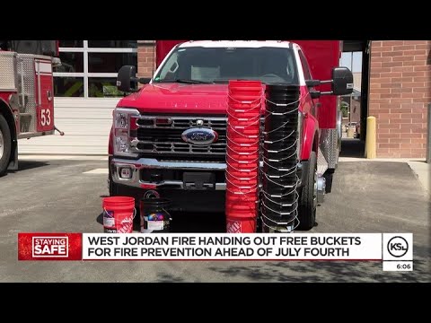 West Jordan Fire giving out free buckets for 4th of July fire prevention