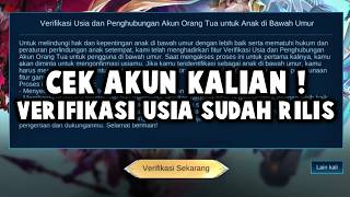 BURUAN CEK AKUN KALIAN, VERIFIKASI USIA MUNCUL DI ORIGINAL SERVER !! JANGAN SAMPE SALAH VERIFIKASI