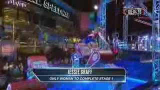 Jessie Graff at the Daytona Beach City Finals-American Ninja Warrior 2017