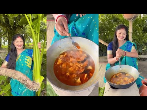 বাঙ্গালীর সেরা স্বাধের মান কচু রেসিপি।।Bengali Style Man Kachur Recipe।।#cooking #kanikarrannaghor