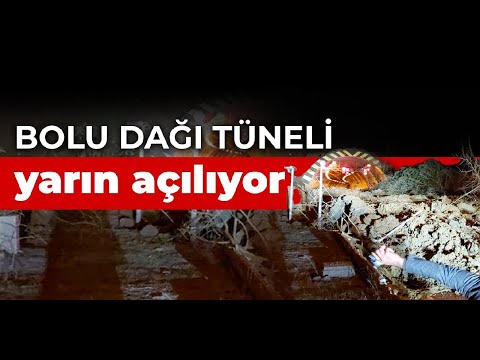 Toprak kayması girişleri kapatmıştı.. Bolu Dağı tüneli yarın açılıyor