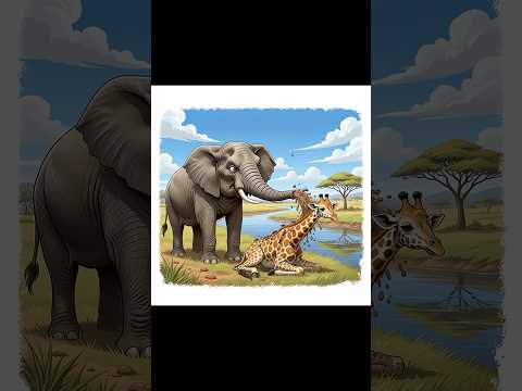 The fawn was rescued by the elephant#animals #rescue #