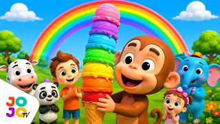 Learn Colors with Rainbow Ice Cream 🌈🍦  Baby Monkey Learns Colors  Fun Educational Video for Kids