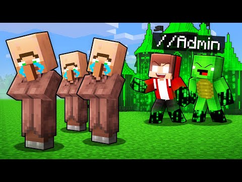 JJ and Mikey Used Admin Commands and Kicked Villagers Out in Minecraft (Maizen)