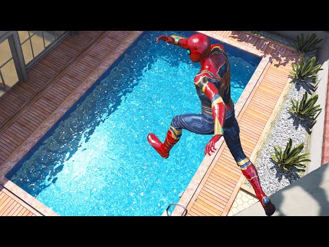 GTA 5 Iron Spiderman Parkour Fails (Euphoria Showcase)