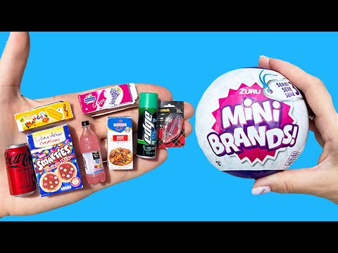 Opening The Mini Brands and How to make Diy miniature crafts