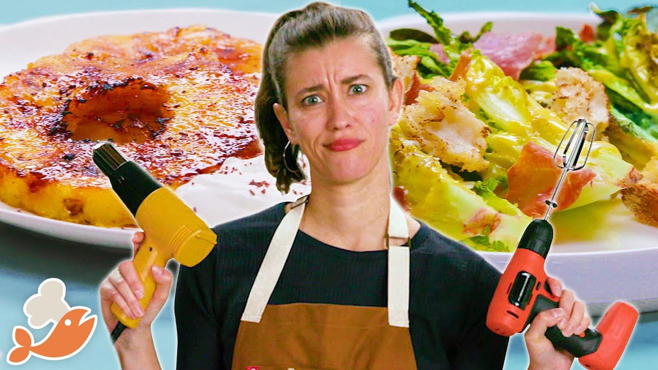 Can this chef cook a 3-course meal with power tools?
