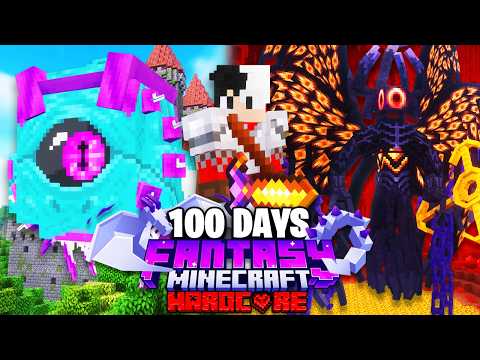 I Survived 100 Days In FANTASY Minecraft Hardcore!