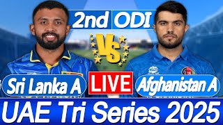 SL A vs AFG A | Sri Lanka vs  Afghanistan 2nd ODI live Score Match