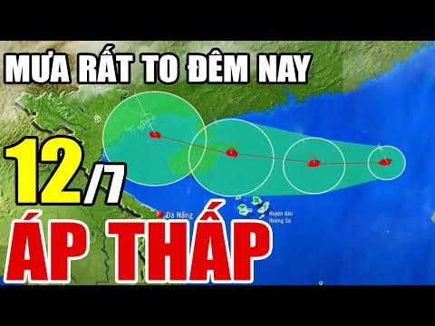 Dự báo thời tiết hôm nay và ngày mai 12/7/2025 | dự báo bão mới nhất | thời tiết 3 ngày tới