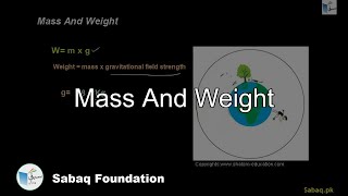 Mass And Weight