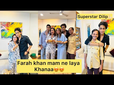 Farah khan mam ka swagat hai 🙏🏻 with superstar dilip😍 thank for the amazing food mam❤️