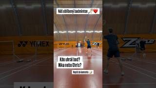 Mimo naší hudební produkci jsme vášniví nadšenci do raketových sportů 🏸🎾❤️ #nikaachris #badminton