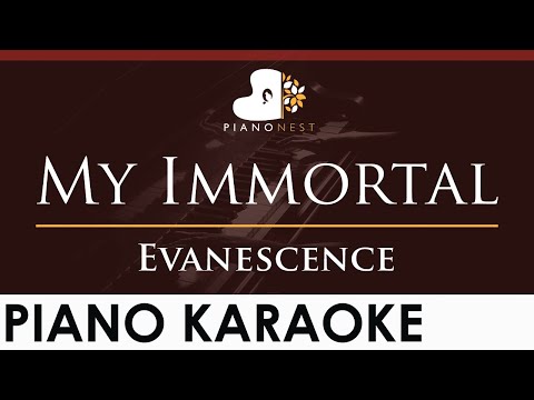 Evanescence – My Immortal – HIGHER Key (Piano Karaoke Instrumental)