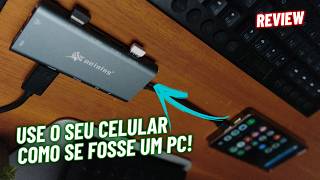 Review Hub USB-C 11X1Peining - Transforma seu celular num PC!