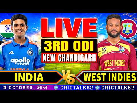 🔴 Live: IND vs WI, 3rd ODI | 2026 Series | Today's Cricket Match Score &amp; Commentary | CRICTALKS