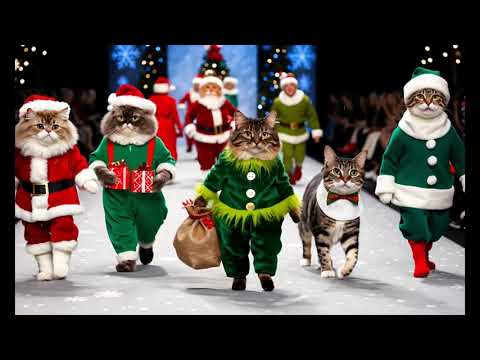 Adorable Cats Strut Their Stuff in Christmas Fashion Show 🎄🐱 | Festive Feline Catwalk