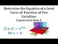 Understanding Level Curves and Logarithmic Equations
