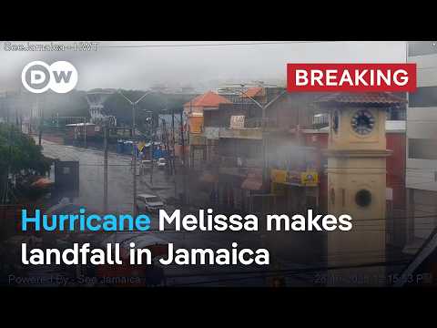 YouTube video thumbnail: Hurricane Melissa Makes Landfall on Jamaica, Causing Chaos 
