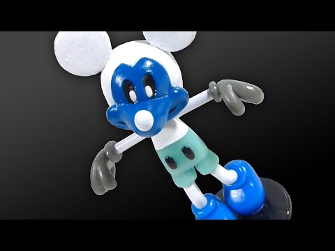 I made a Remake of Photo Negative Mickey from Five Nights At Treasure Island in clay!