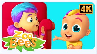 Zoobees - Canción Divertida del Cucú para Niños 👶 - Peek a Boo y Rima Infantil Animada
