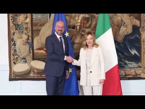 Michel incontra Meloni a Palazzo Chigi