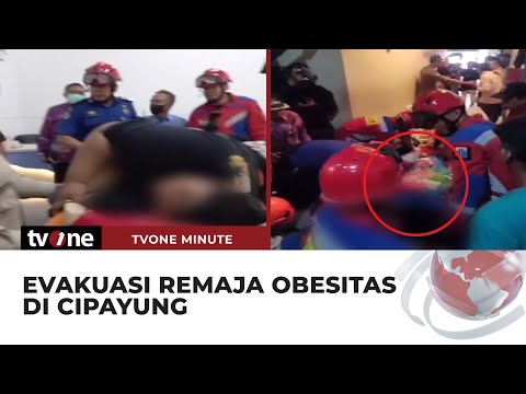 LAGI! Damkar Evakuasi Remaja Obesitas Berbobot 200 Kg di Cipayung