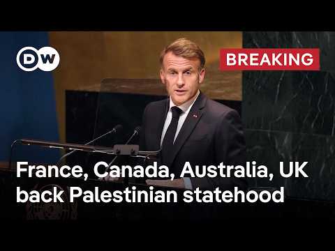 France formally recognizes Palestinian statehood: 'The time for peace has come' | DW News