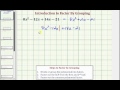 Factoring Polynomials and Techniques