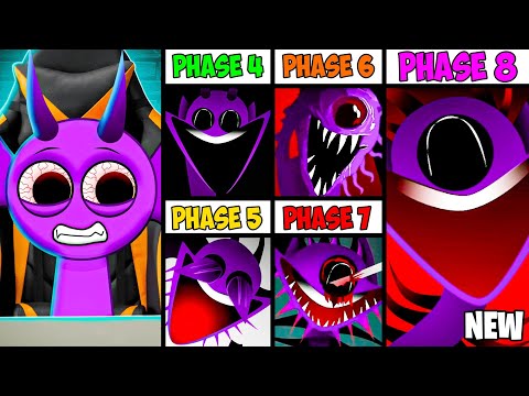 Sprunki Incredibox Durple React To Phase 4 VS Phase 5 VS Phase 6 VS Phase 7 VS Phase 8 (New Mod)