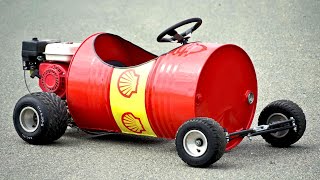 Homemade 200cc OIL BARREL GoKart !?