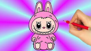 HOW TO DRAW LABUBU EASY STEP BY STEP