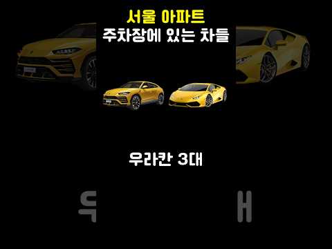 서울 아파트 주차장에 있는 차들