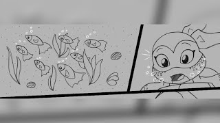 MJ AU - Bonus 25.4 Beach Day! - ROTTMNT Comic AU #mjrottmntcomicau