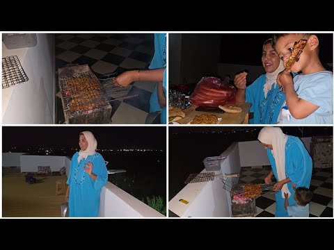 هلكتنا الحرارة وهربنا للسطح حسنية حلفات حتى دير لينا القطبان فوق الفاخر للعشاء