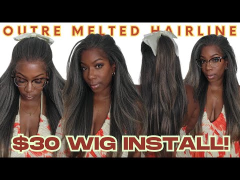 NEW to ME! $30 Kinky Soft Edges Wig | OUTRE Melted Hairline KinkySoft 1 Synthetic Review & Install
